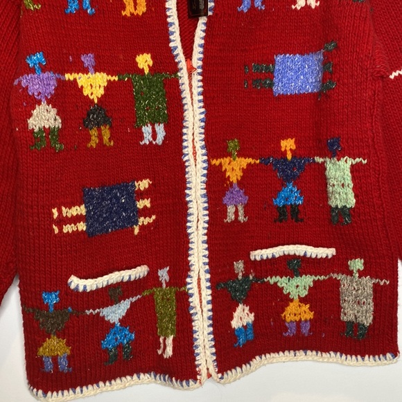 NWT Invisible World Cardigan- Juneau Alaska Neighbors. 100% Wool Size M - Picture 4 of 12